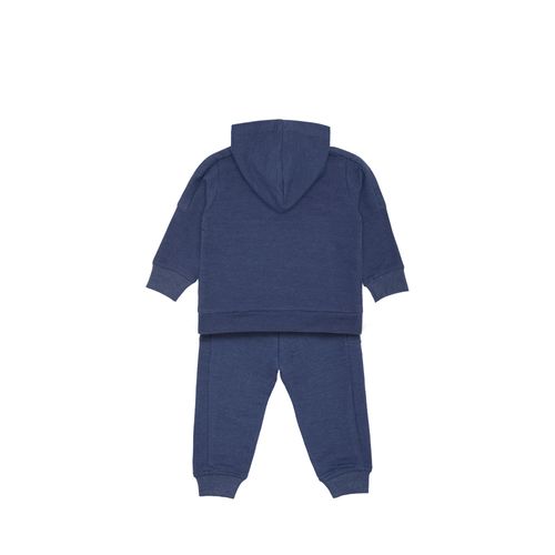 Conjunto de Bebê Masculino Moletom Etno com Recorte - AZUL JEANS
