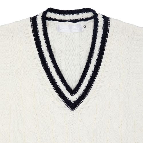 Colete de Bebê Feminino Tricot com Frisos - OFF WHITE/PROF