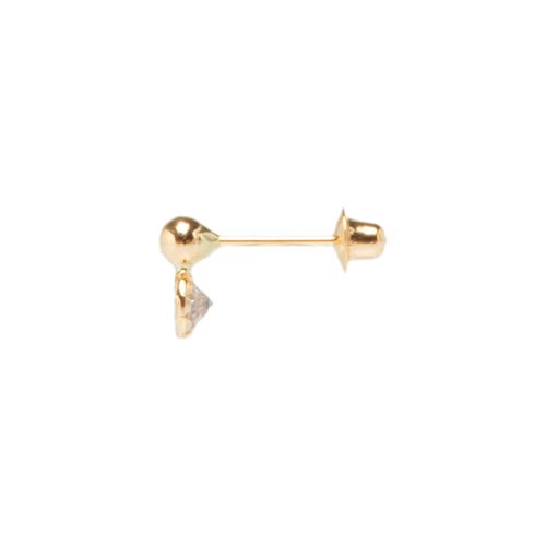 Brinco de Bebê Ouro Pingente Pedrinha - UNICO
