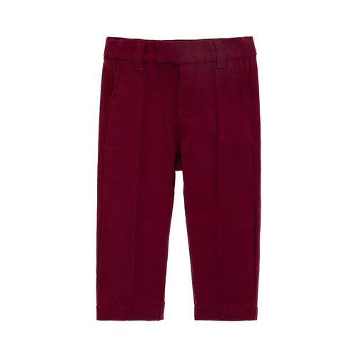 Calça de Alfaiataria Bebê Feminina Urban com Frisos - BORDO
