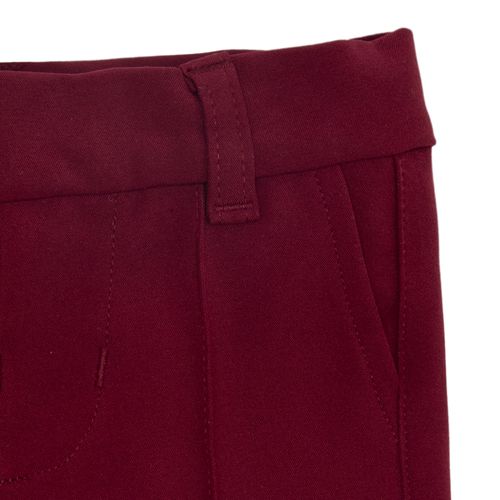 Calça de Alfaiataria Bebê Feminina Urban com Frisos - BORDO