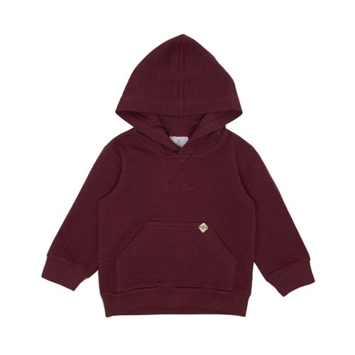 Camiseta de Bebê Masculina Manga Longa Malha - BORDO