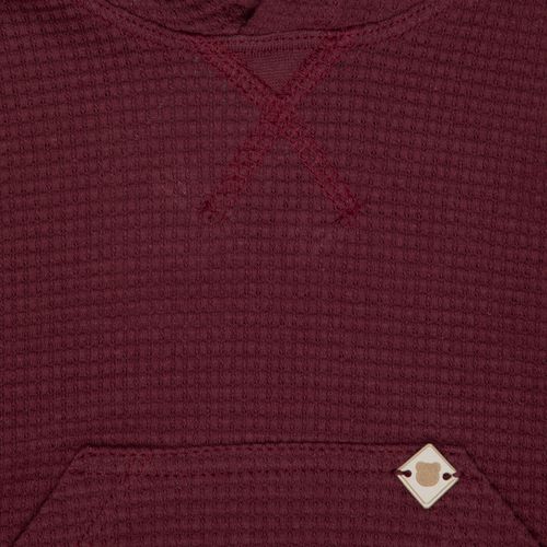 Camiseta de Bebê Masculina Manga Longa Malha - BORDO