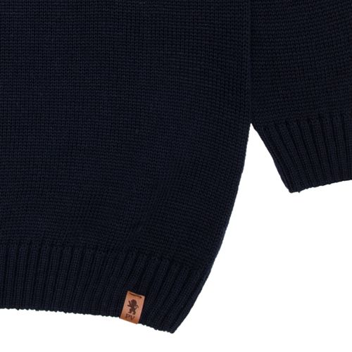 Blusa Tricot Infantil Masculina Manga Longa Jacquard Losangos - AZUL PROFUNDO