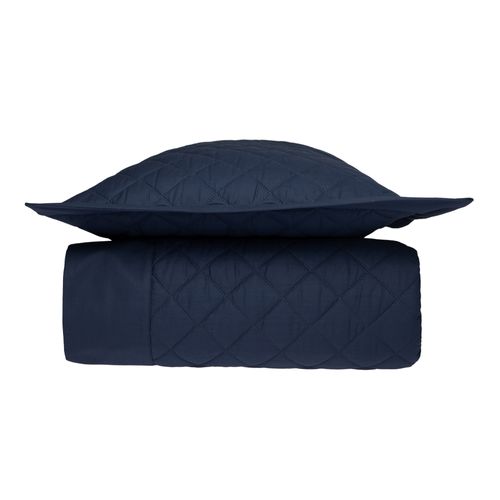 Colcha Solteiro Matelassê Percal 200 Fios Losango - AZUL MARINHO