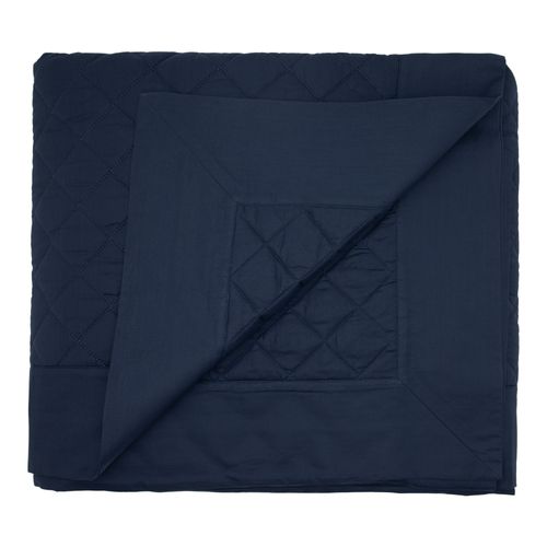 Colcha Solteiro Matelassê Percal 200 Fios Losango - AZUL MARINHO