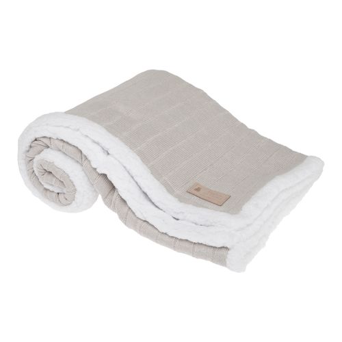 Manta de Bebê Feminina Tricot Canelado Double Face - CINZA