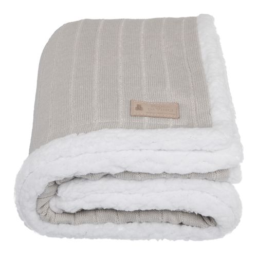 Manta de Bebê Feminina Tricot Canelado Double Face - CINZA