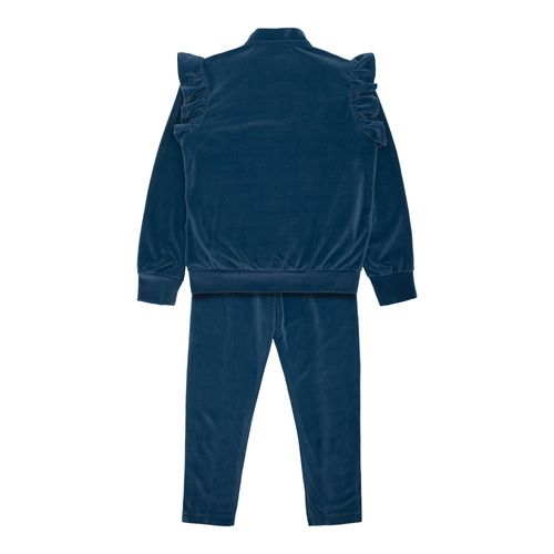 Conjunto Infantil Feminino Plush com Friso - AZUL JEANS