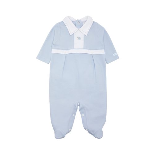 Macacão de Bebê Masculino Longo Ponto Roma Ovelha - AZUL BEBE