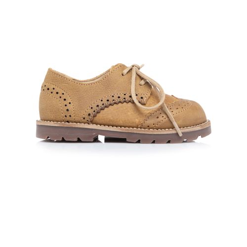 Sapato Oxford de Bebê Unissex Couro - CARAMELO