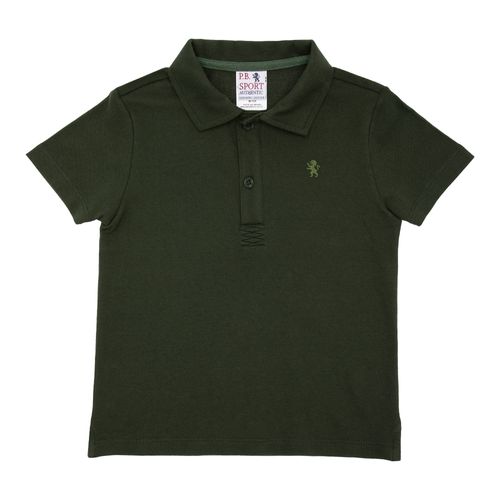 Camiseta Polo Infantil Masculina Manga Curta Piquet - VERDE