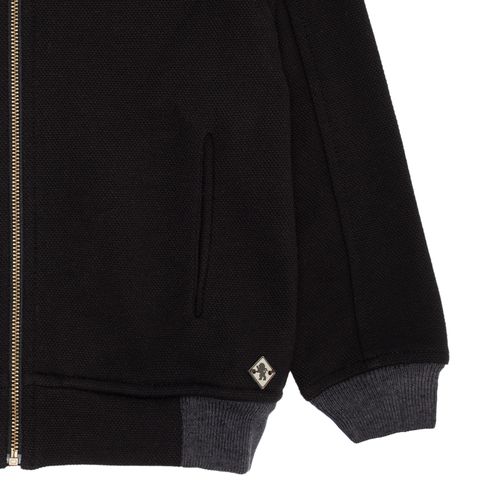 Jaqueta Infantil Masculina Piquet Felpado - PRETO