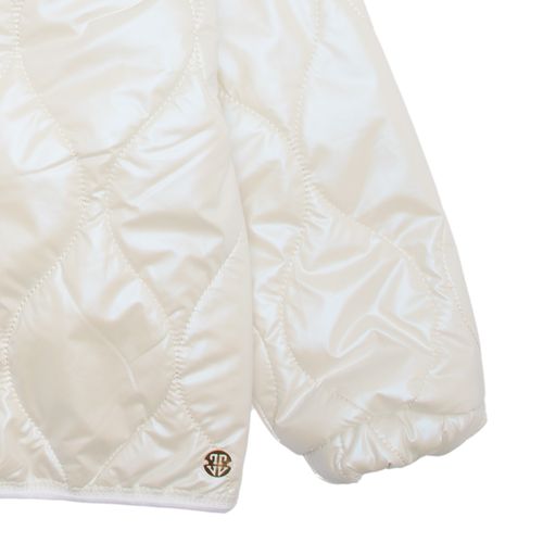 Casaco Infantil Feminino Matelassê Furta-cor - BRANCO