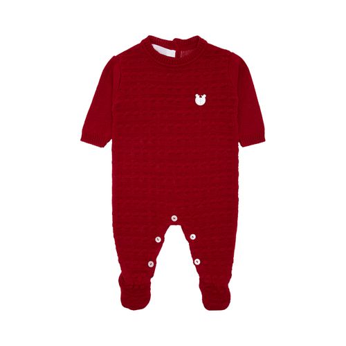 Saída de Maternidade Masculina Tricot Ponto Pipoca - VERMELHO