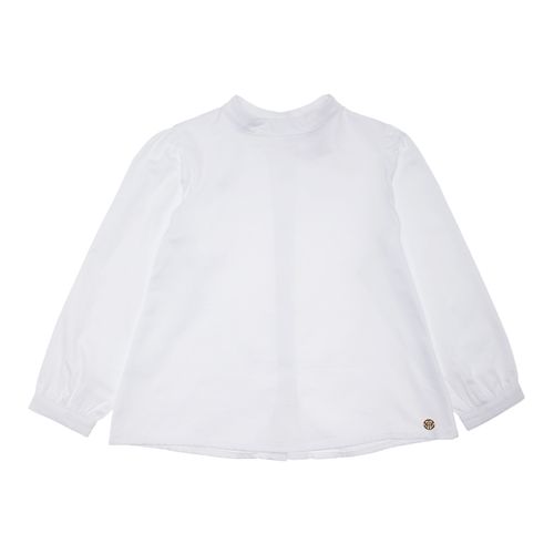Bata Infantil Feminina Manga Longa Cotton Fio 60 - BRANCO