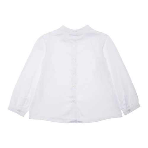 Bata Infantil Feminina Manga Longa Cotton Fio 60 - BRANCO