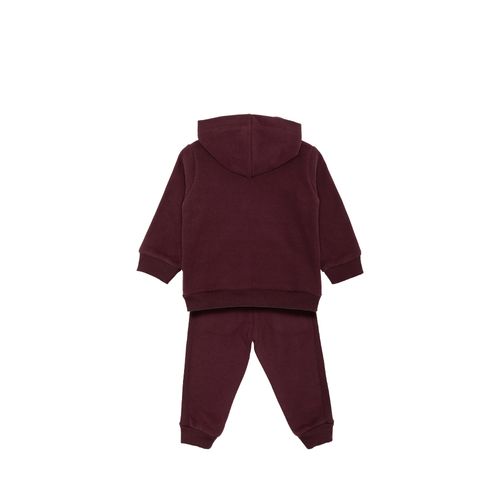Conjunto de Bebê Masculino Moletom Camurça com Bolso - BORDO