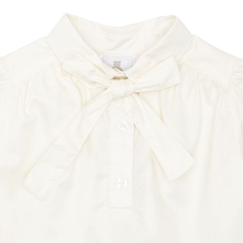 Bata de Bebê Feminina Manga Longa Twill Algodão Egípcio - OFF WHITE