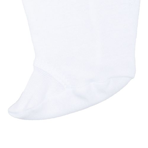 Calçudo de Bebê Unissex com Pé Algodão Egípcio - BRANCO