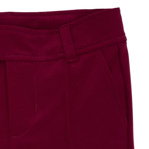 Calça de Alfaiataria Infantil Feminina Urban com Frisos - BORDO