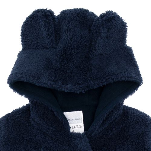 Casaco de Bebê Feminino Ovelhinha Longo - AZUL MARINHO