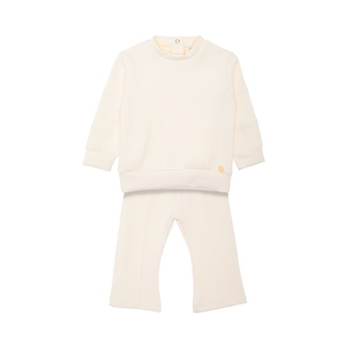 Conjunto de Bebê Feminino Poliamida com Recortes - OFF WHITE