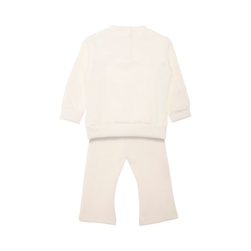 Conjunto de Bebê Feminino Poliamida com Recortes - OFF WHITE