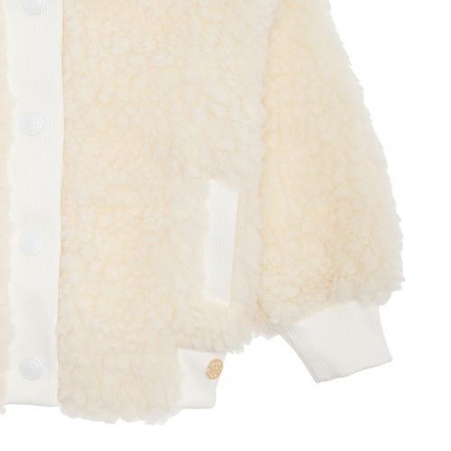 Casaco de Bebê Feminino Pele Carneirinho - OFF WHITE