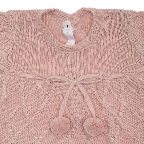 Saída de Maternidade Feminina Tricot com Faixa de Cabelo - ROSA MESCLA