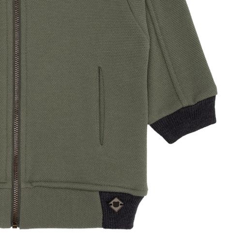 Casaco de Bebê Masculino Piquet Felpado - VERDE