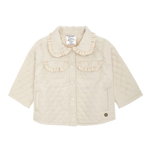 Casaco de Bebê Feminino Matelassê Joy com Babados - CRU