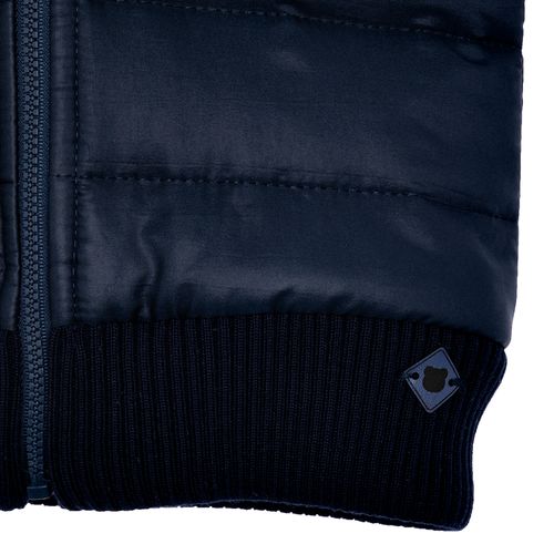 Colete de Bebê Masculino Matelassê Textura Veludo - AZUL MARINHO
