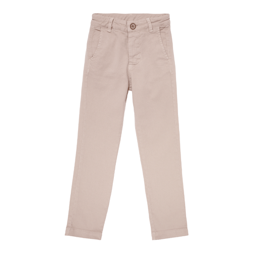 Calça Infantil Masculina Sarja Tinturada - BEGE
