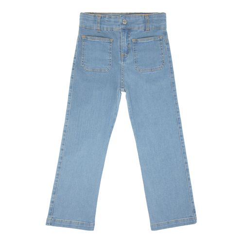 Calça Jeans Infantil Feminina com Bolsos - AZUL MARINHO