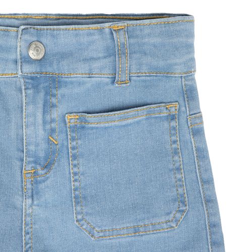 Calça Jeans Infantil Feminina com Bolsos - AZUL MARINHO