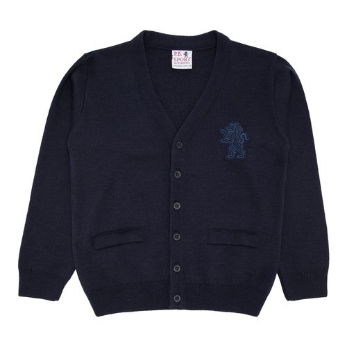 Cardigan Infantil Masculino Tricot Leão Aplicado - AZUL PROFUNDO