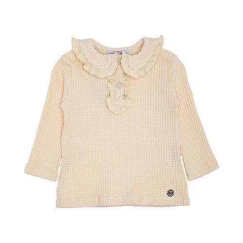 Blusa de Bebê Feminina Manga Longa com Babados - CRU