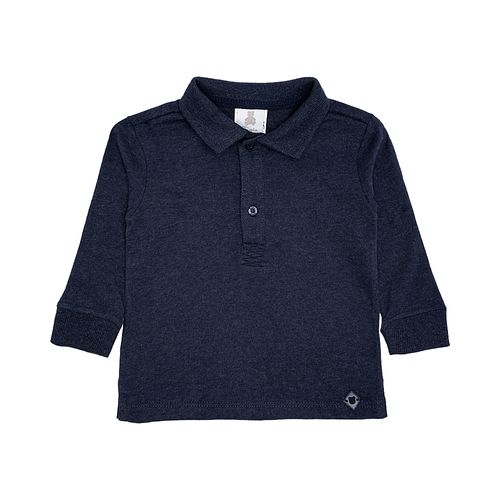 Camiseta Polo de Bebê Masculina Manga Longa - AZUL MARINHO