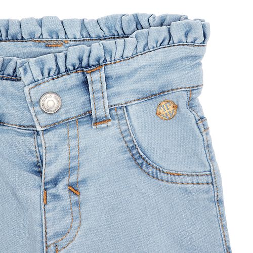 Calça Jeans de Bebê Feminina Lakers com Babados - AZUL MARINHO