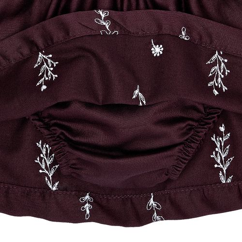 Saia de Bebê Feminina Cotton Fio 60 Bordado - BORDO