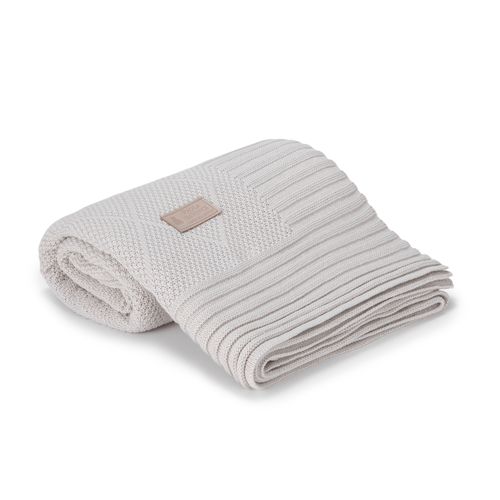 Manta para Berço de Tricot Losango - CINZA