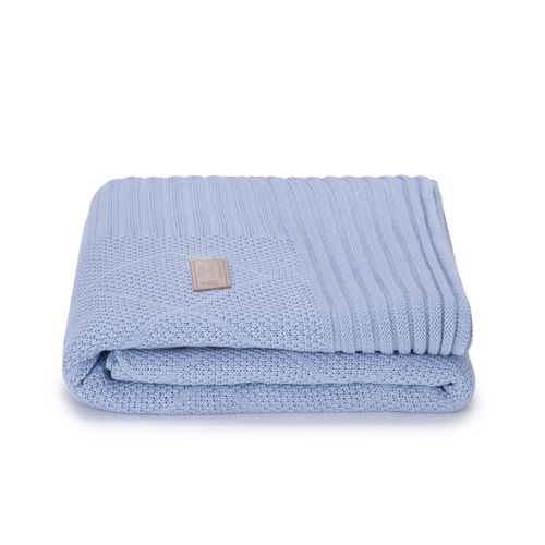 Manta para Berço de Tricot Losango - AZUL