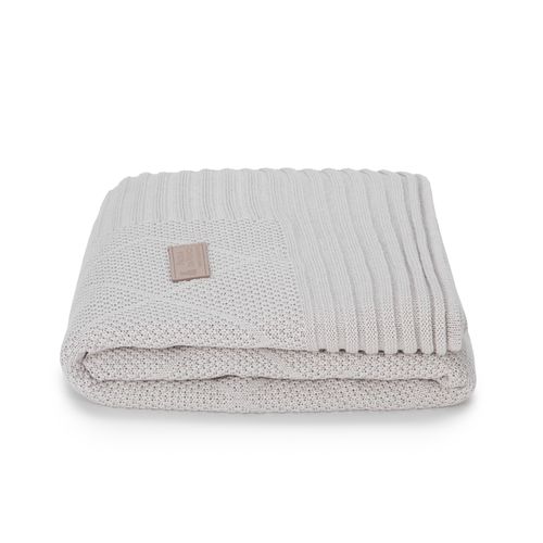 Manta para Berço de Tricot Losango - CINZA