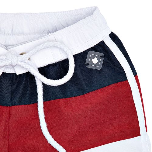 Bermuda de Praia Bebê Masculina Techno Light com Recortes - BRANCO