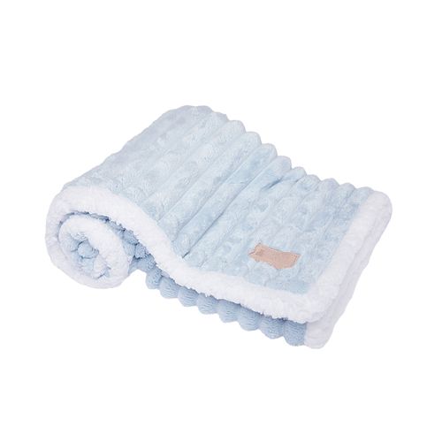 Manta de Bebê Double Sherpa - AZUL BEBE