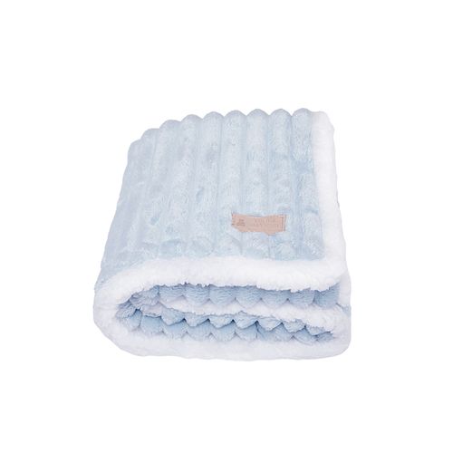 Manta de Bebê Double Sherpa - AZUL BEBE