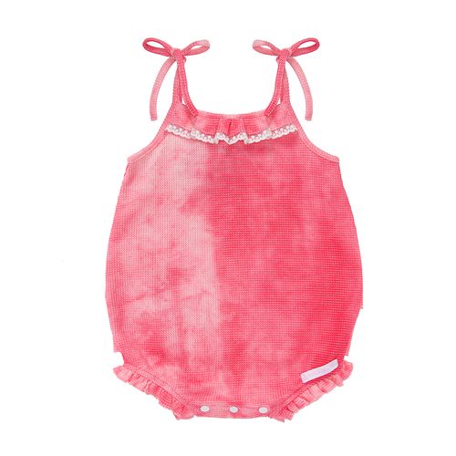 Macacão de Bebê Feminino Curto Favos Colore - ROSA