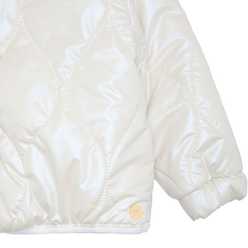 Casaco de Bebê Feminino Matelassê Furta-cor - BRANCO