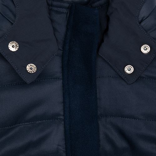 Casaco de Bebê Masculino Matelassê com Capuz - AZUL MARINHO